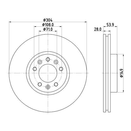 8DD 355 125-411 - Brake Disc 