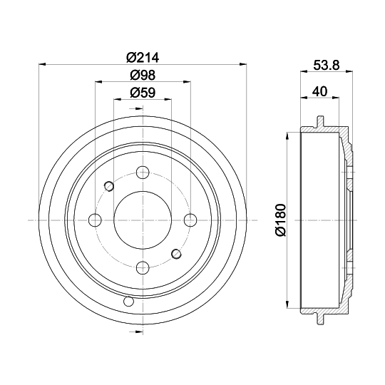 8DT 355 300-081 - Brake Drum 