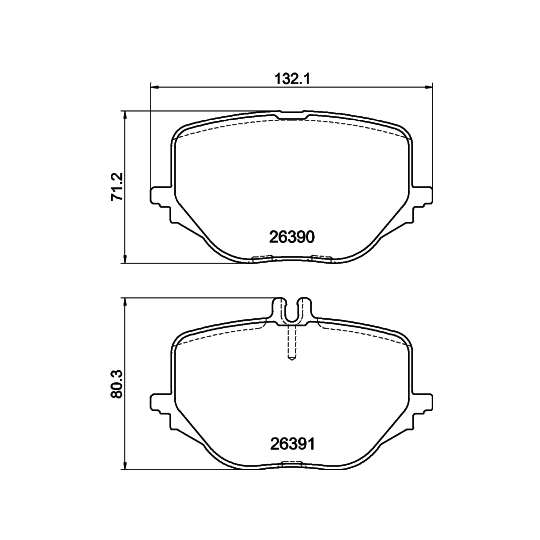 8DB 355 041-121 - Piduriklotsi komplekt,ketaspidur 