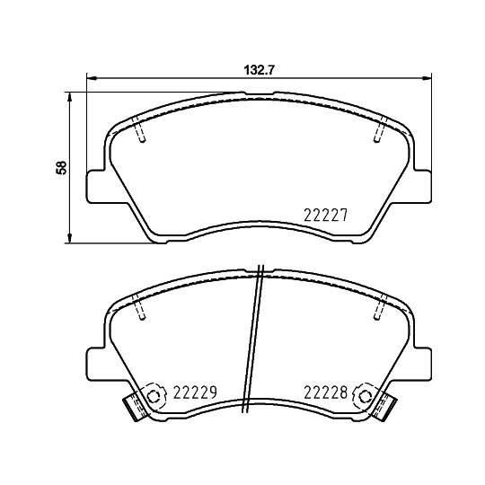 8DB 355 036-501 - Piduriklotsi komplekt,ketaspidur 