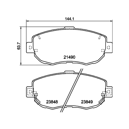 8DB 355 010-151 - Brake Pad Set, disc brake 