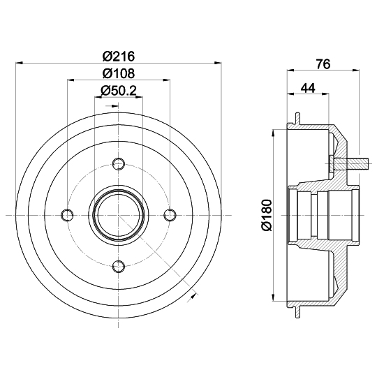 8DT 355 300-161 - Brake Drum 