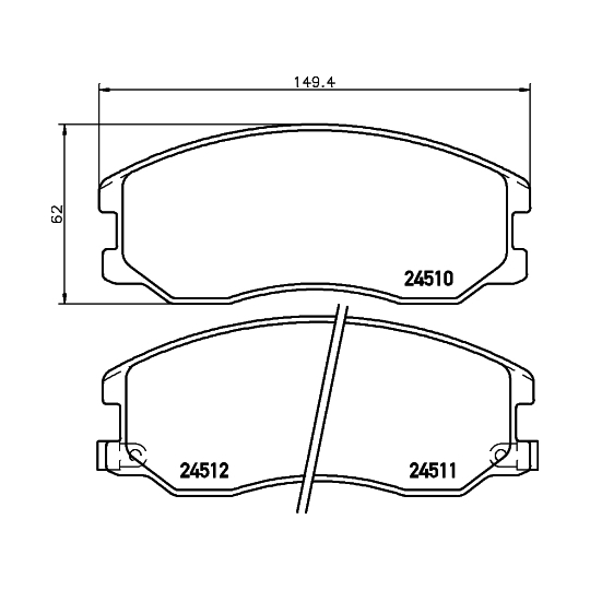 8DB 355 013-121 - Brake Pad Set, disc brake 