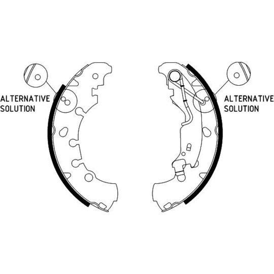 8DB 355 002-961 - Brake Shoe Set 