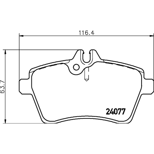 8DB 355 011-371 - Brake Pad Set, disc brake 