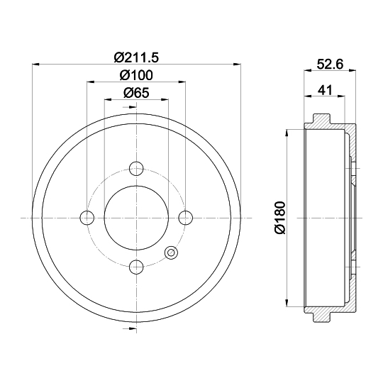 8DT 355 301-561 - Brake Drum 