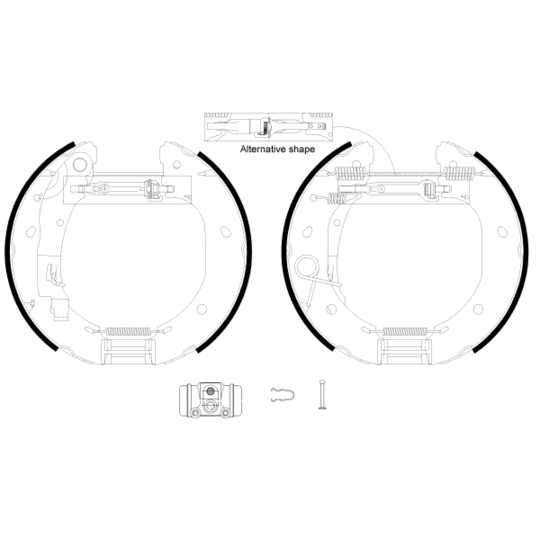 8DB 355 005-091 - Brake Shoe Set 