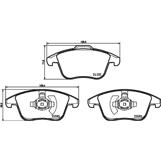 8DB 355 037-781 - Brake Pad Set, disc brake 