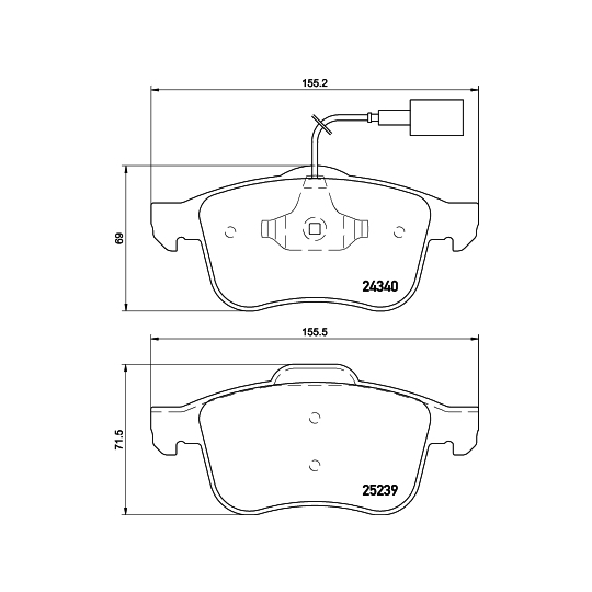 8DB 355 015-531 - Brake Pad Set, disc brake 