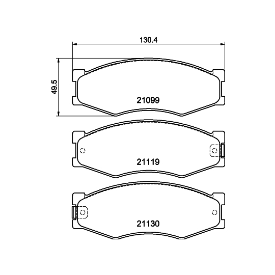 8DB 355 005-621 - Piduriklotsi komplekt,ketaspidur 