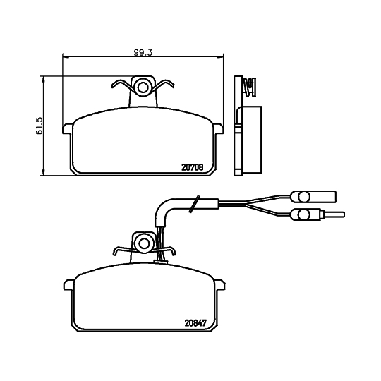 8DB 355 005-981 - Brake Pad Set, disc brake 