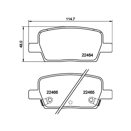 8DB 355 039-081 - Piduriklotsi komplekt,ketaspidur 