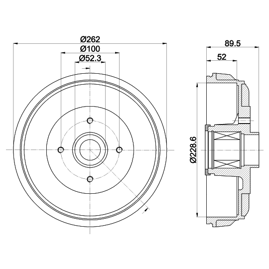 8DT 355 303-411 - Piduritrummel 