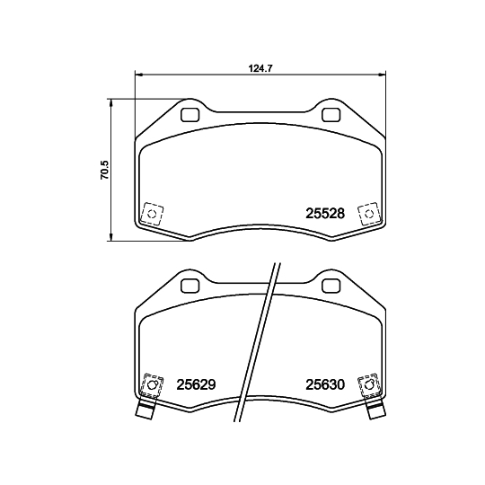 8DB 355 025-891 - Piduriklotsi komplekt,ketaspidur 