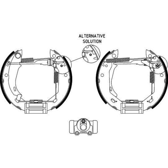 8DB 355 003-681 - Brake Shoe Set 