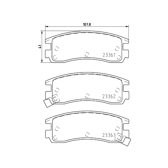 8DB 355 016-961 - Brake Pad Set, disc brake 