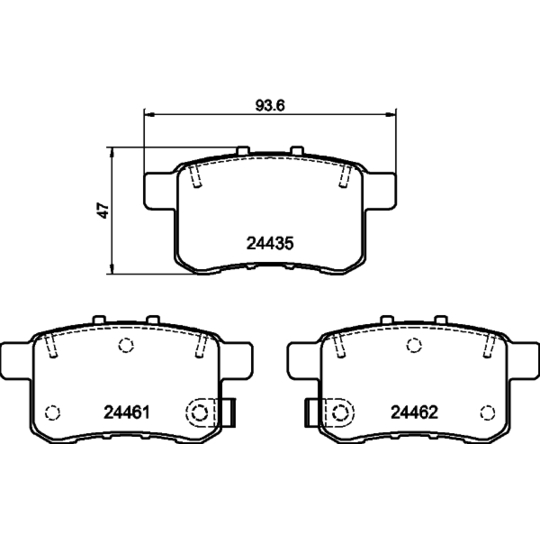 8DB 355 013-631 - Piduriklotsi komplekt,ketaspidur 