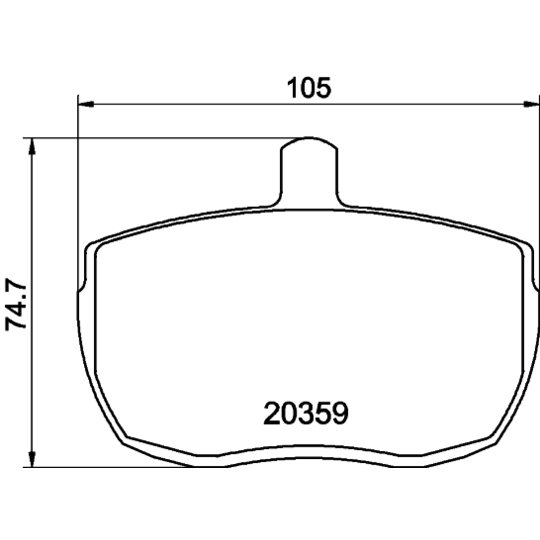 8DB 355 006-361 - Brake Pad Set, disc brake 