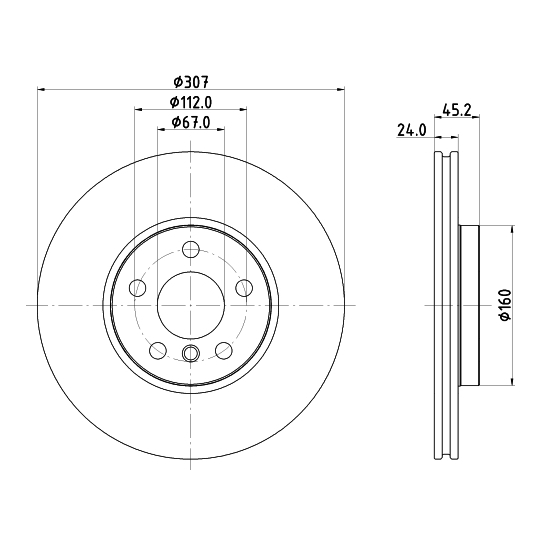 8DD 355 125-351 - Brake Disc 