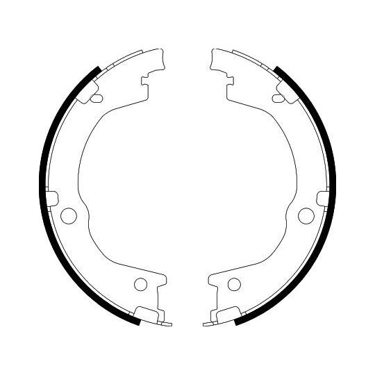 8DA 355 051-111 - Brake Shoe Set, parking brake 