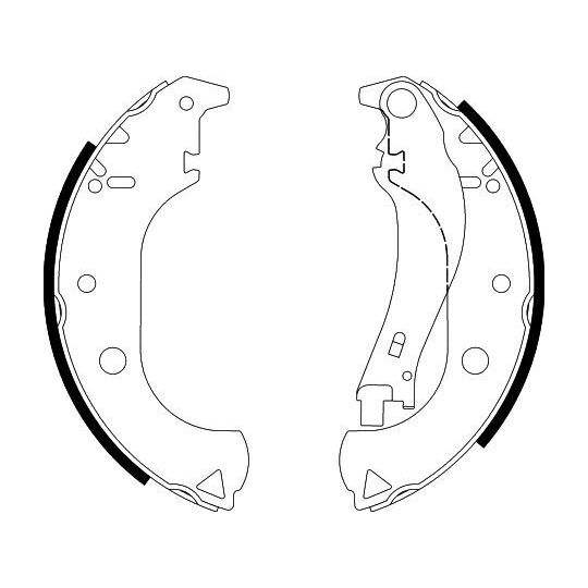 8DB 355 002-611 - Brake Shoe Set 