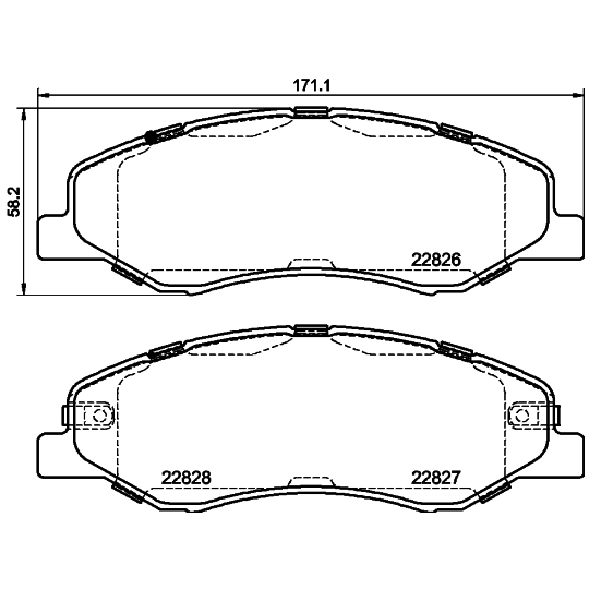 8DB 355 039-181 - Brake Pad Set, disc brake 