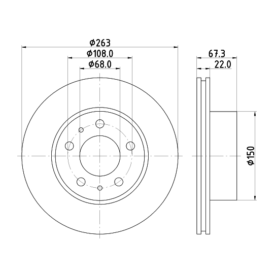 8DD 355 100-341 - Brake Disc 