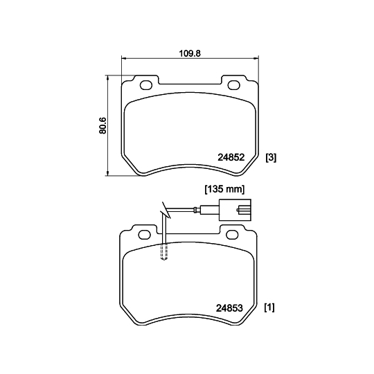 8DB 355 014-651 - Brake Pad Set, disc brake 