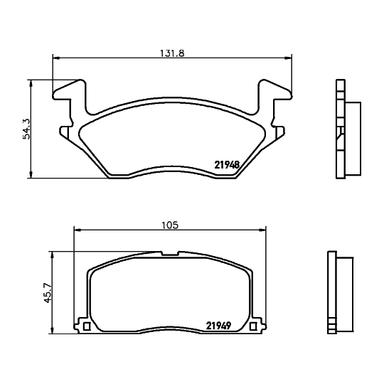 8DB 355 016-781 - Brake Pad Set, disc brake 