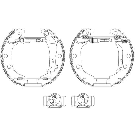 8DB 355 004-361 - Bromsbackar, sats 