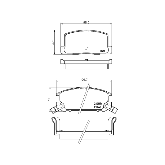 8DB 355 016-741 - Brake Pad Set, disc brake 