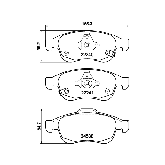 8DB 355 023-251 - Brake Pad Set, disc brake 