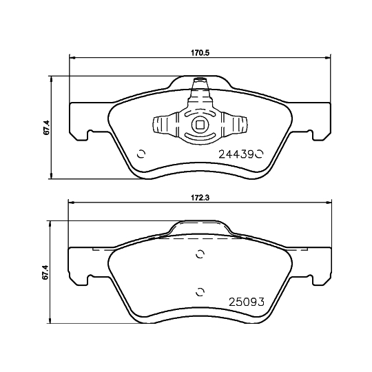 8DB 355 014-961 - Piduriklotsi komplekt,ketaspidur 