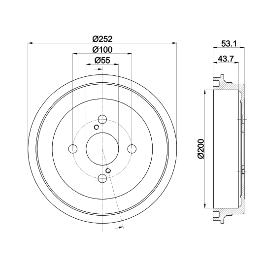 8DT 355 301-901 - Brake Drum 