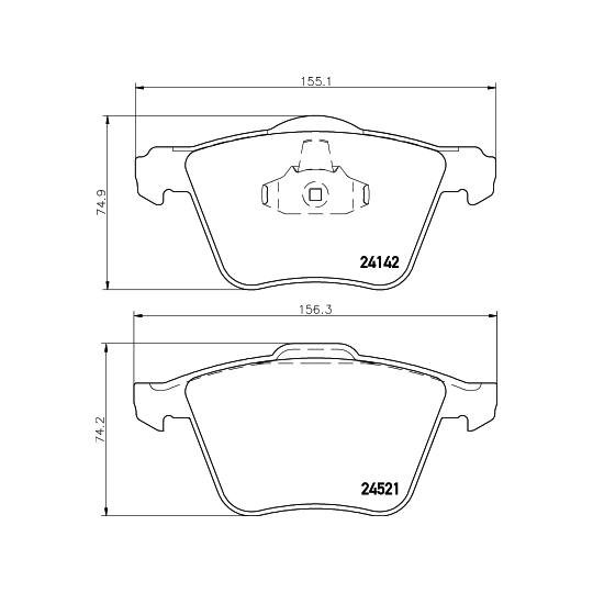 8DB 355 013-001 - Brake Pad Set, disc brake 