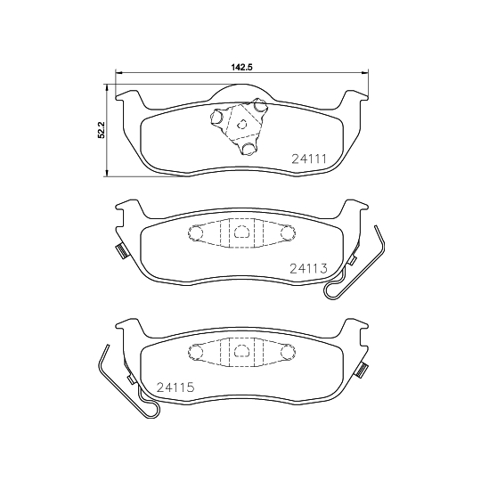 8DB 355 024-681 - Brake Pad Set, disc brake 