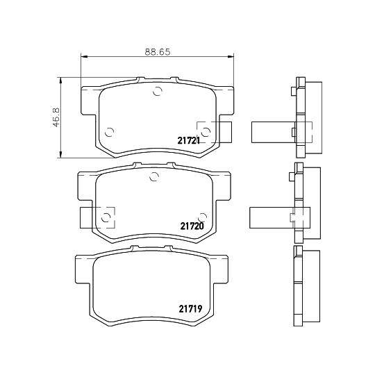 8DB 355 016-451 - Brake Pad Set, disc brake 