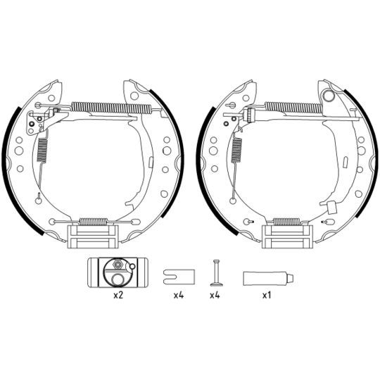 8DB 355 022-931 - Bromsbackar, sats 