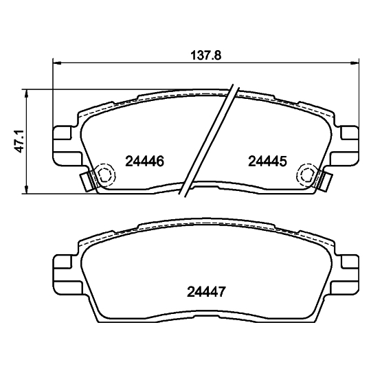 8DB 355 012-821 - Brake Pad Set, disc brake 