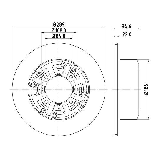 8DD 355 105-791 - Bromsskiva 