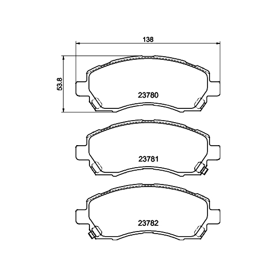 8DB 355 010-121 - Brake Pad Set, disc brake 