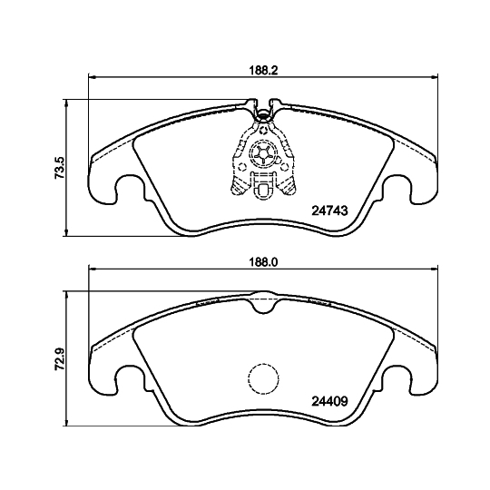 8DB 355 014-741 - Piduriklotsi komplekt,ketaspidur 