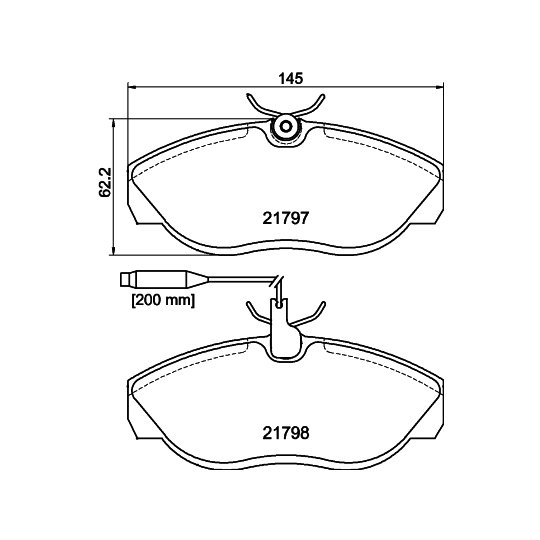 8DB 355 018-141 - Piduriklotsi komplekt,ketaspidur 