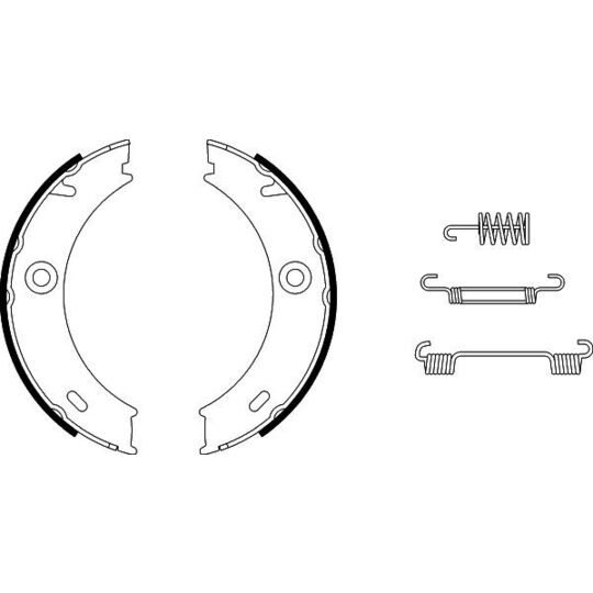 8DA 355 050-461 - Brake Shoe Set, parking brake 