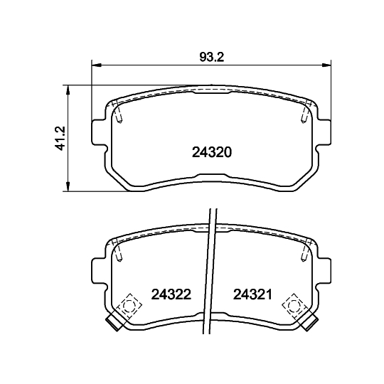 8DB 355 006-961 - Piduriklotsi komplekt,ketaspidur 