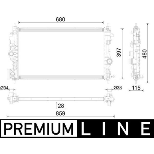 CR 2590 000P - Radiator, engine cooling 