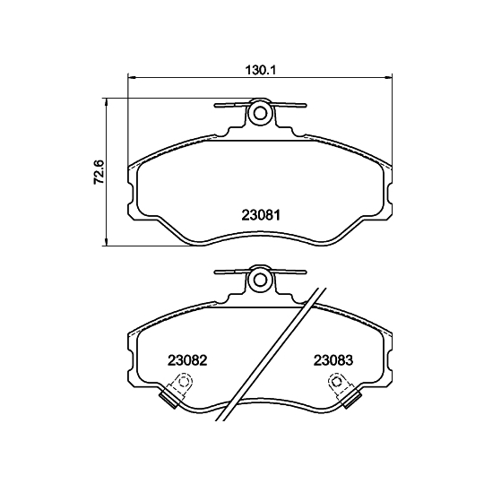 8DB 355 016-641 - Brake Pad Set, disc brake 