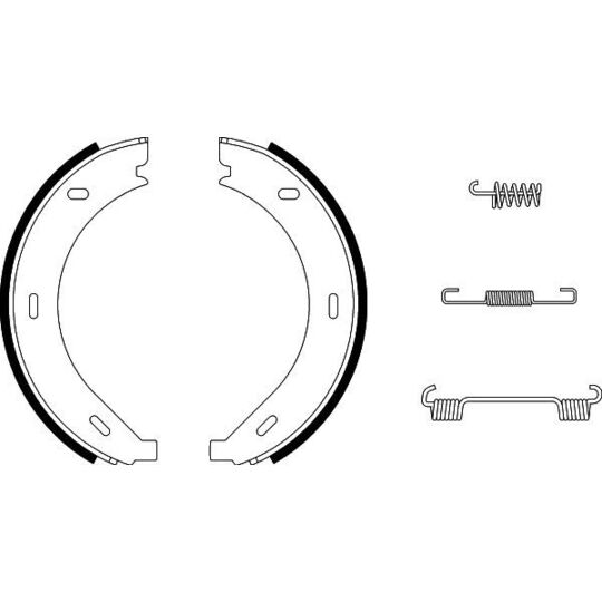 8DA 355 050-401 - Brake Shoe Set, parking brake 