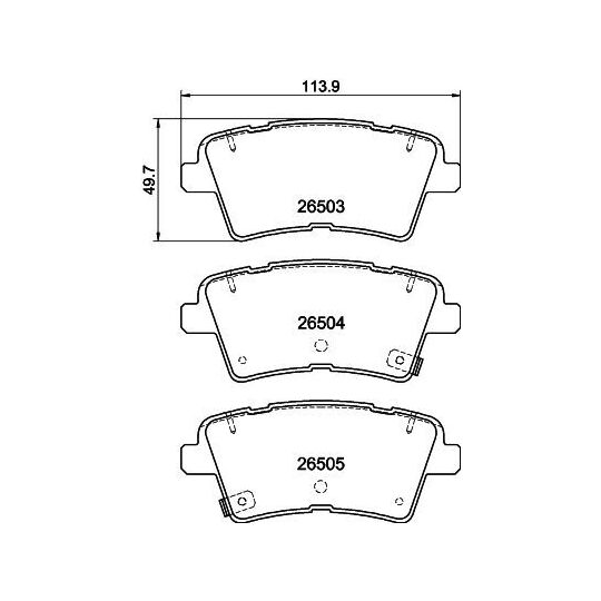 8DB 355 044-231 - Brake Pad Set, disc brake 