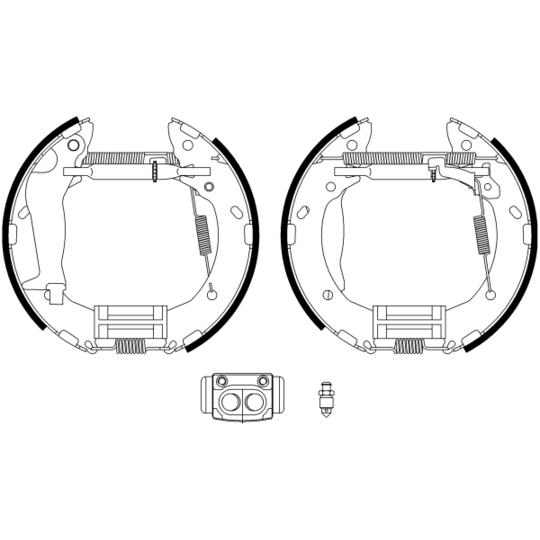 8DB 355 022-611 - Bromsbackar, sats 